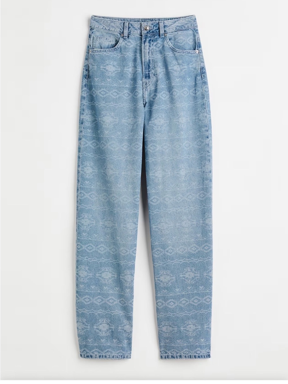 H&M Light Wash High-Waist Jeans